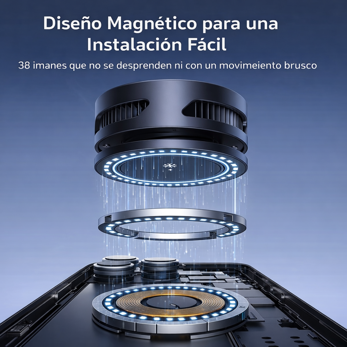 ❄️ COOLER Magnético TELESIN con Carga Inalámbrica
