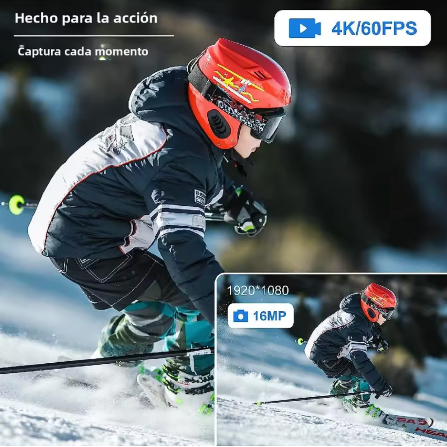 CAMARA DE ACCIÓN ACUATICA 20 METROS DE PROFUNDIDAD - ZINOVA