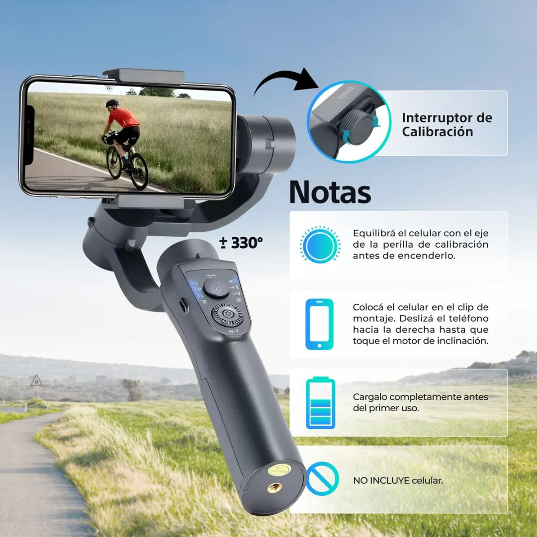 Estabilizador Gimbal de Cardán 3 ejes AXIS S5B para celular