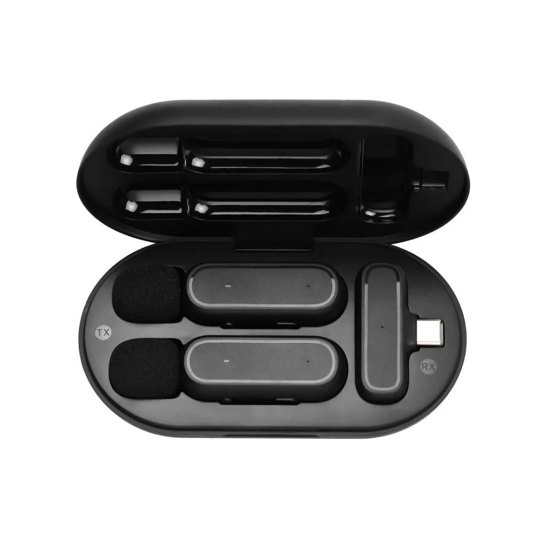 K61 – Micrófono Solapero Inalámbrico Dual