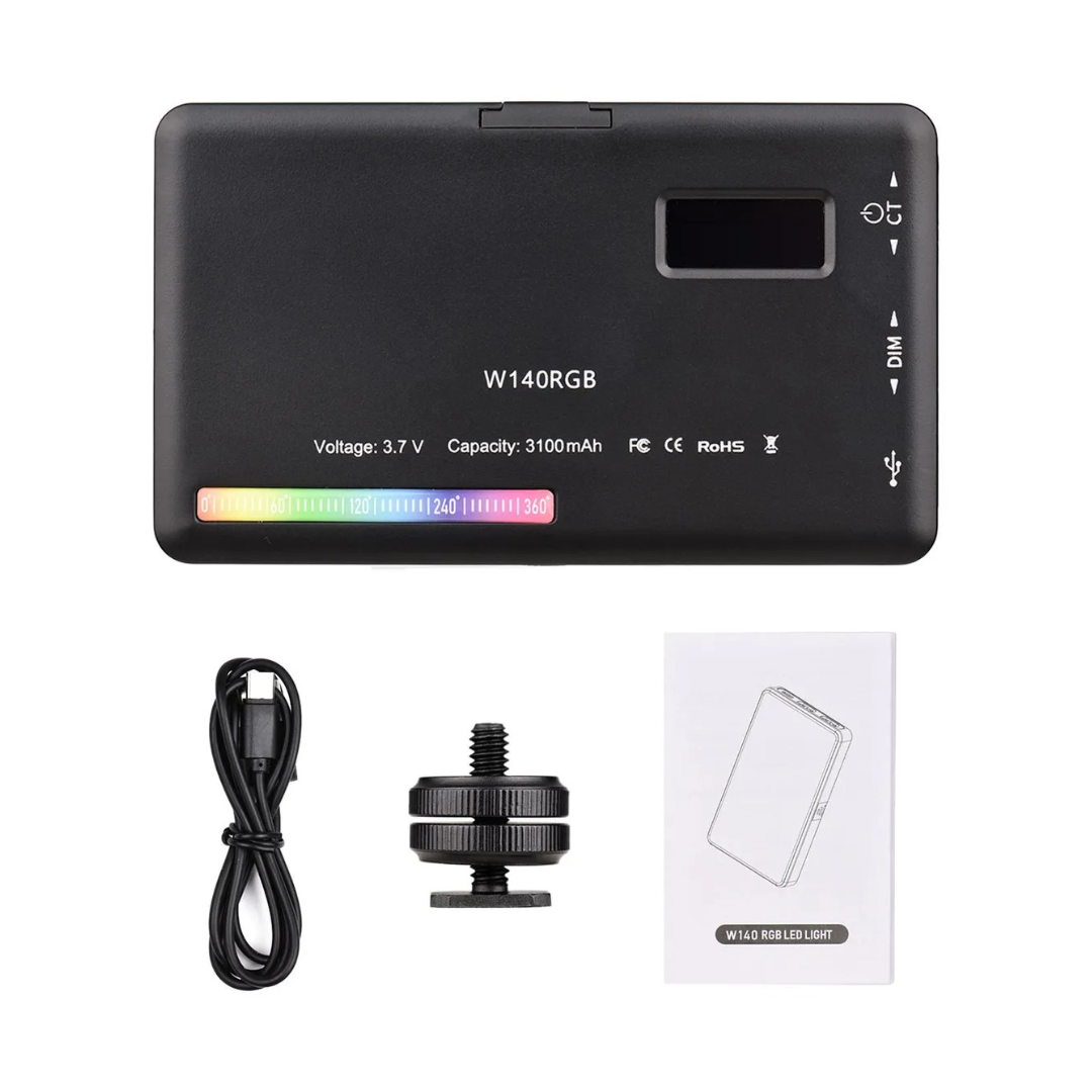 🎥✨ Luz LED VideoLight W140 RGB – Iluminación Profesional en tus Manos
