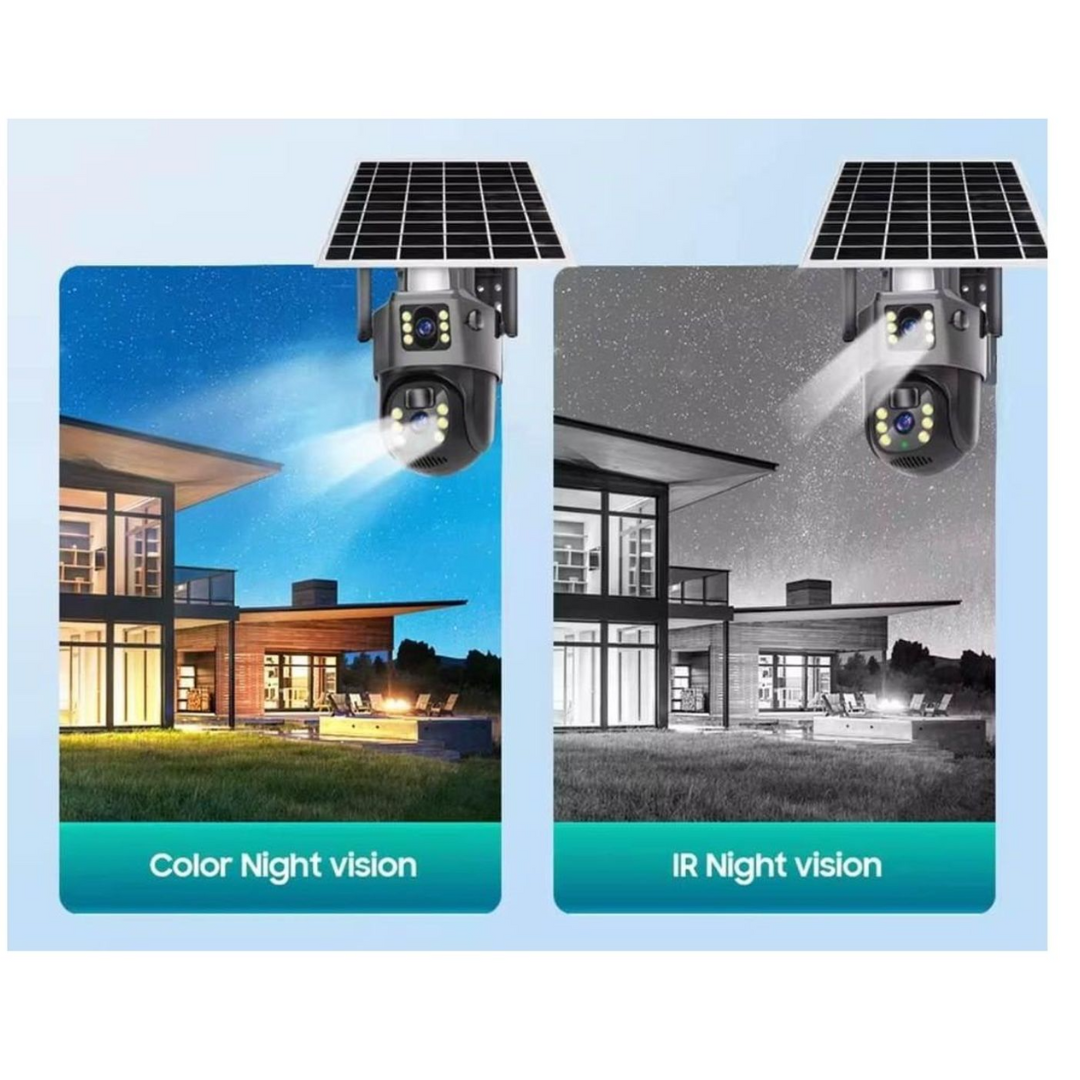 Camara Exterior 2 lentes -Panel Solar
