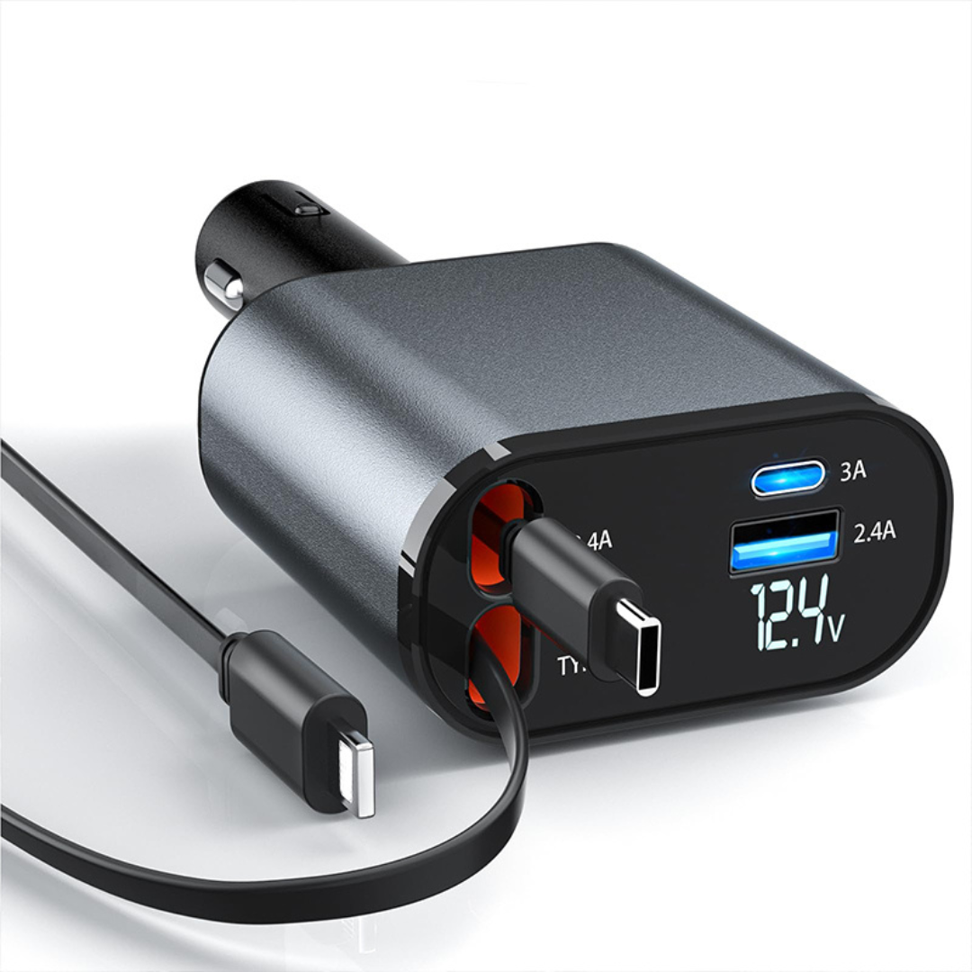 Cargador de coche 4 en 1 (Potencia 100W)