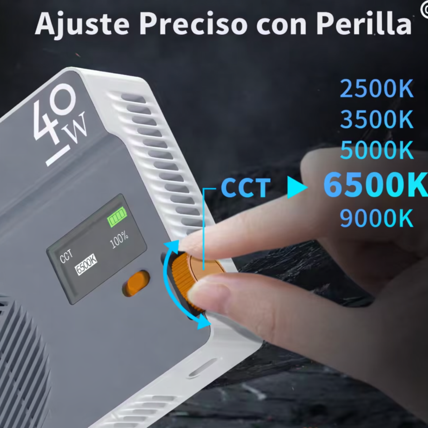 Luz led 40W - ( RGB- 3 tonalidades- Modo fotografia)