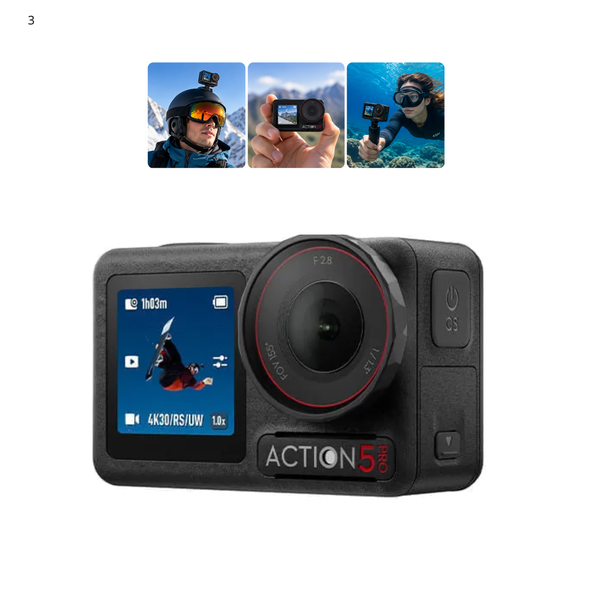 Cámara de Acción DJI Osmo Action 5 Pro Adventure Combo