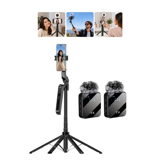 Trípode Selfie con Seguimiento Facial IA 360°