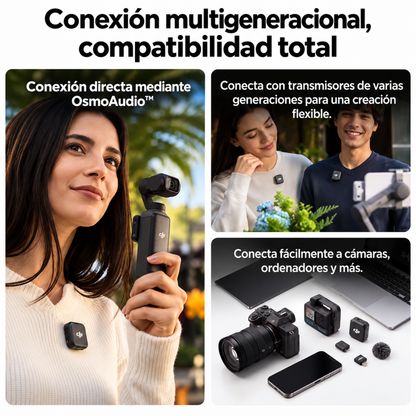 Micrófono Inalámbrico DJI Mic Mini 2 (2 TX + 1 RX + Charging Case)