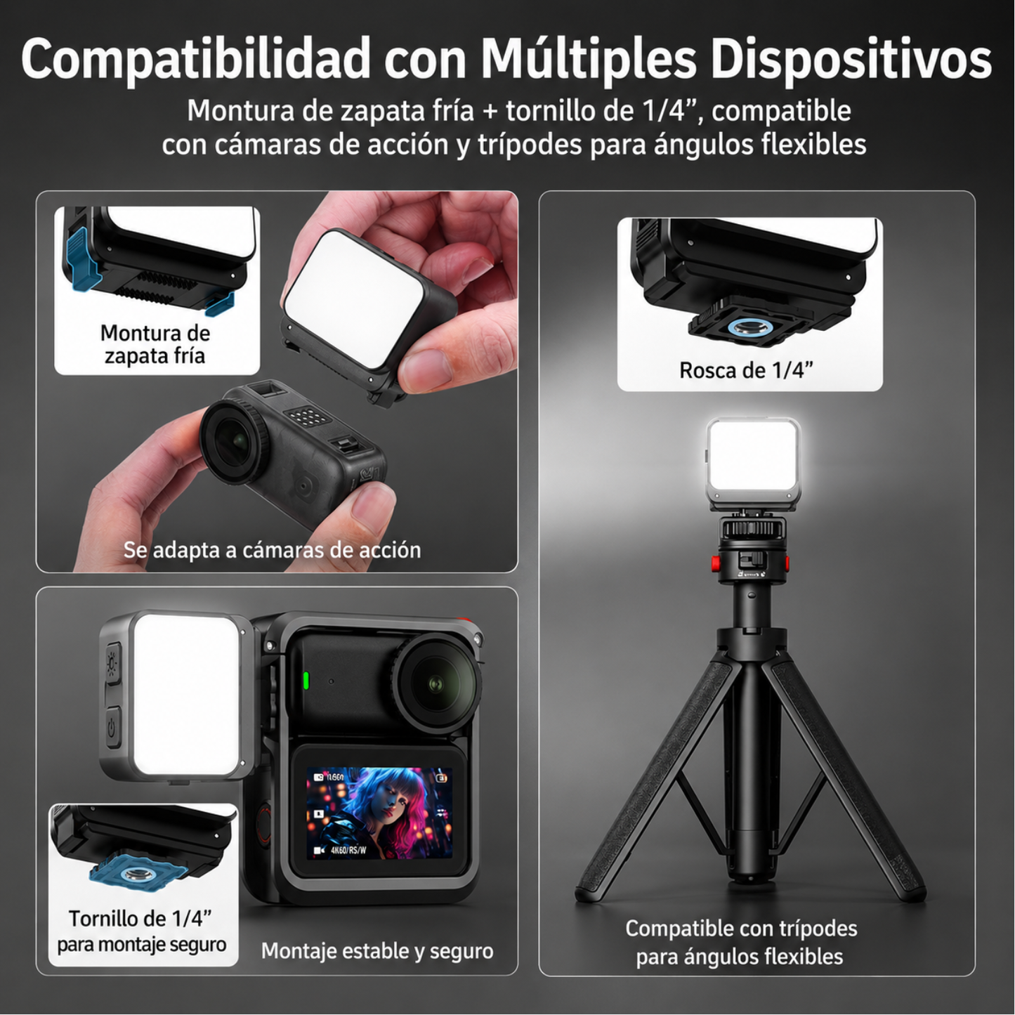 Mini Luz LED Magnética para DJI Osmo Nano