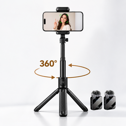 Trípode Selfie con Seguimiento Facial IA 360°