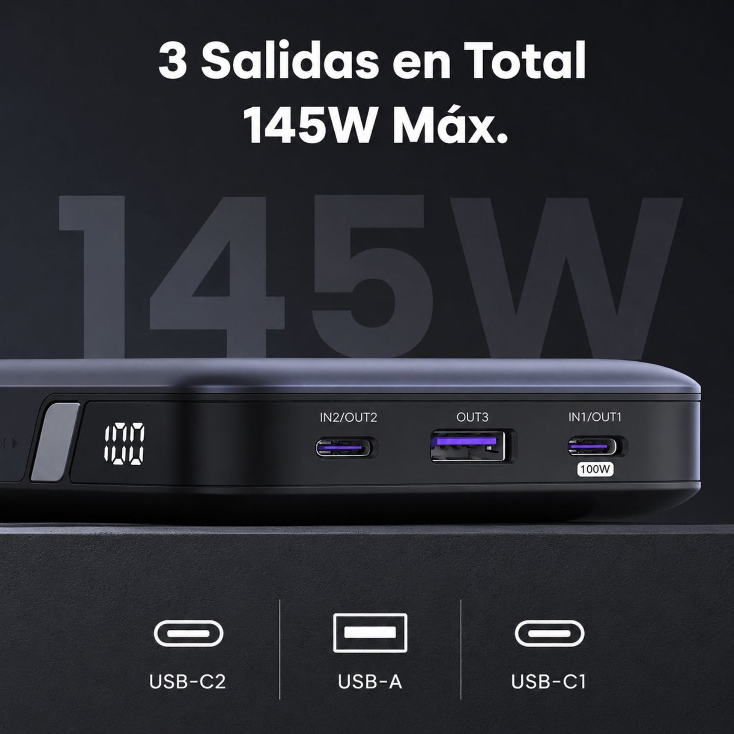 🔋 Power Bank UGREEN de 145W