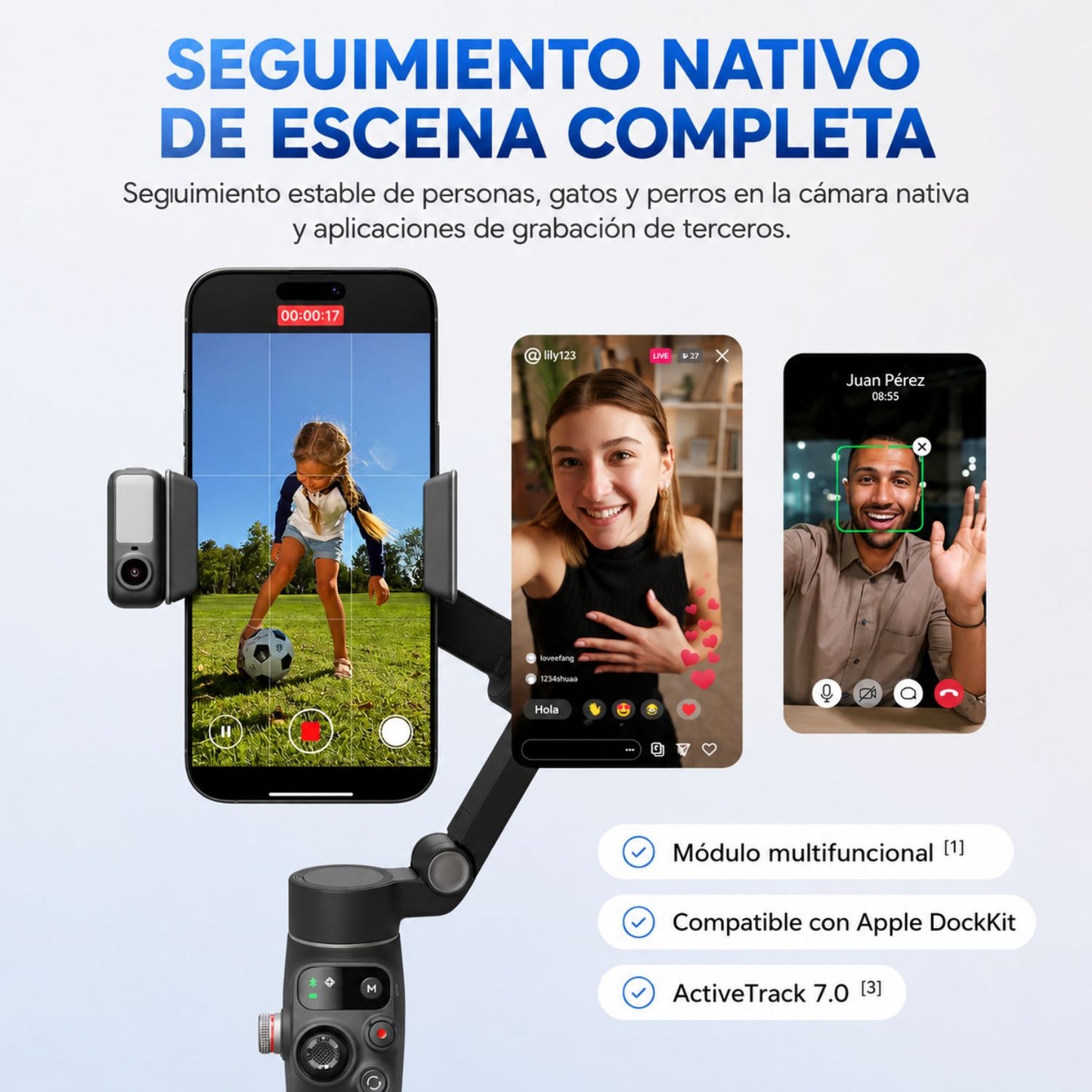 Estabilizador DJI Osmo Mobile 8 con Seguimiento Inteligente AI