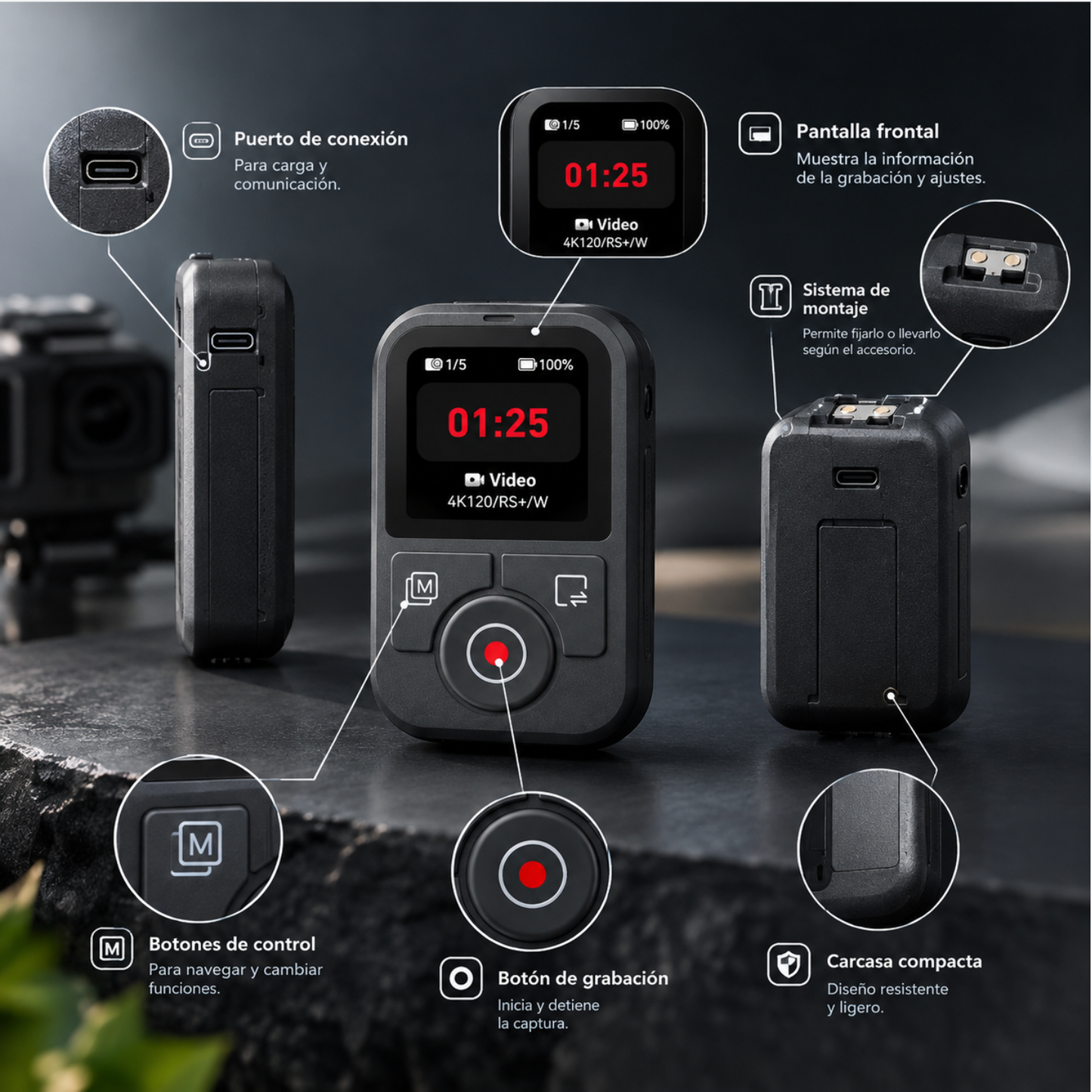 Control Remoto Bluetooth TELESIN T13