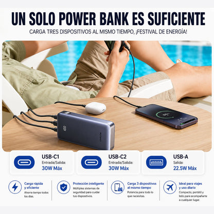 🔋 Power Bank UGREEN 30W de Carga Rápida