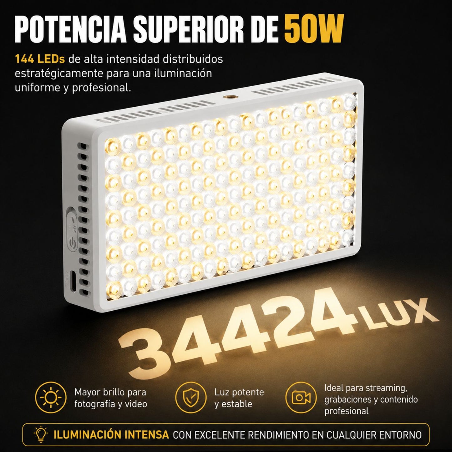 💡 Luz LED Profesional ZSYB S50 50W Bicolor