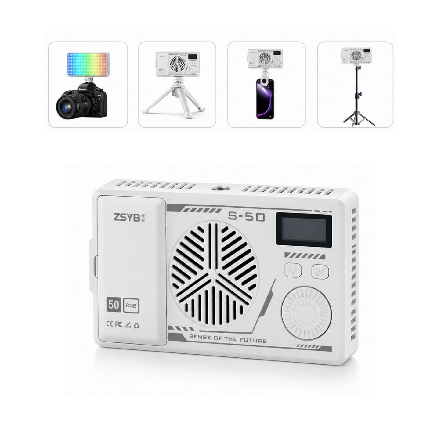 💡 Luz LED RGB ZSYB S50RGB para Video y Fotografía