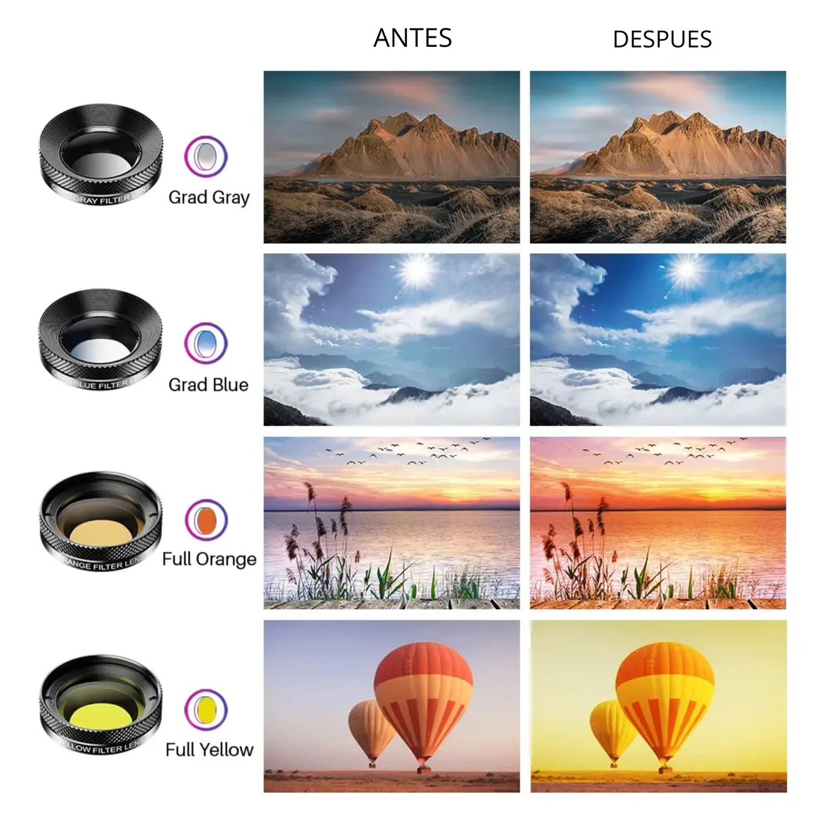 Kit de 11 Lentes para Celular Apexel APL-DG11