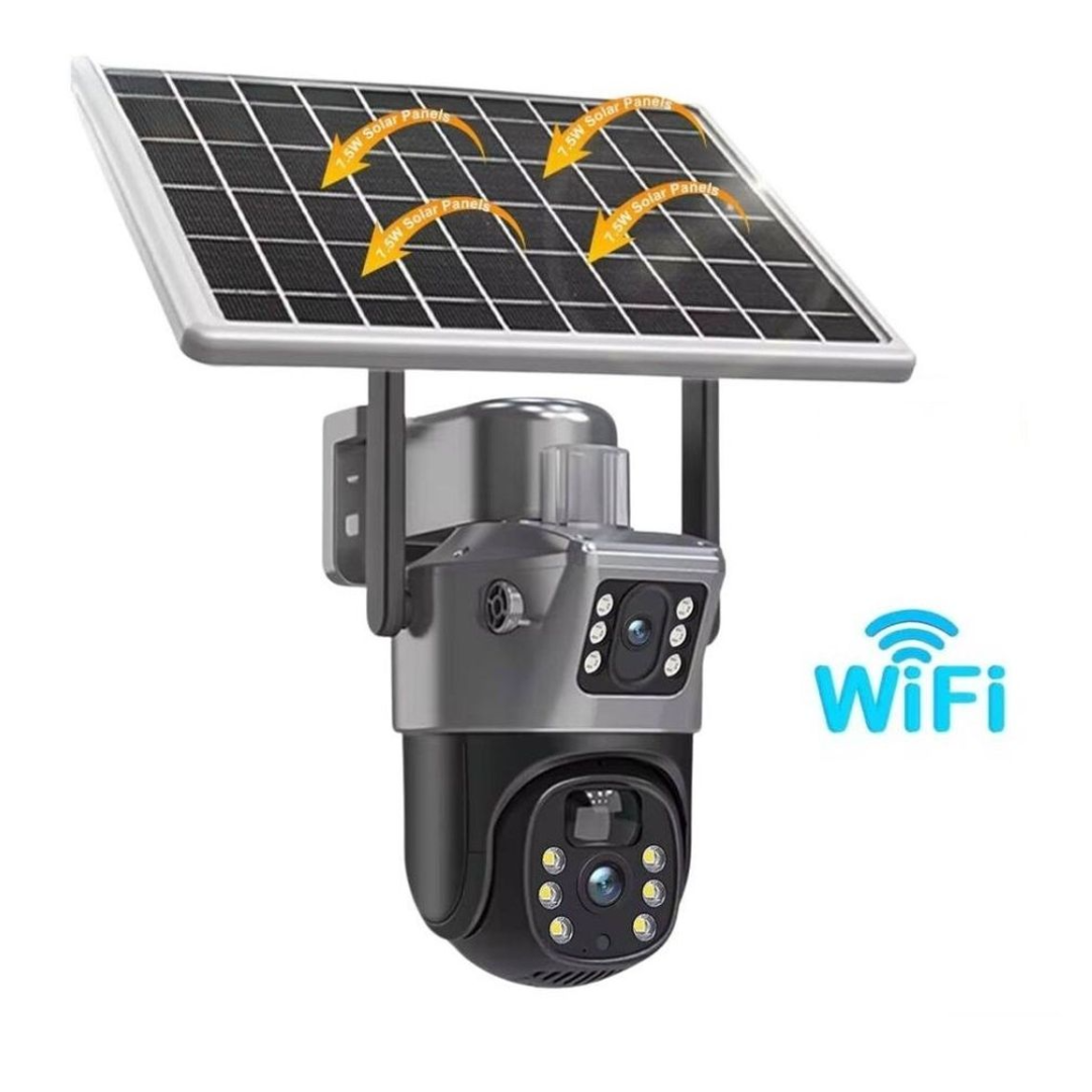 Camara Exterior 2 lentes -Panel Solar