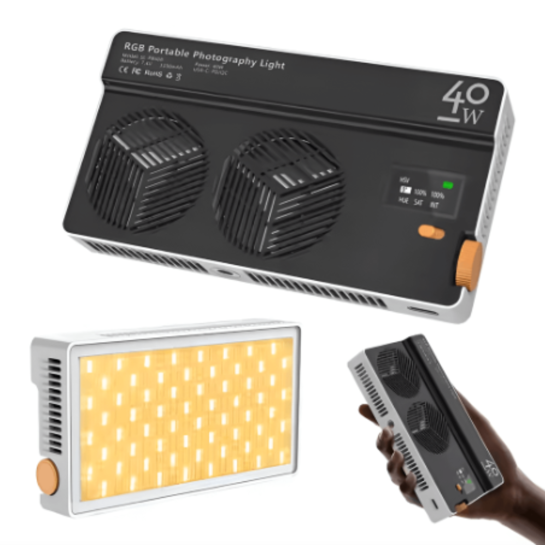 Luz led 40W - ( RGB- 3 tonalidades- Modo fotografia)