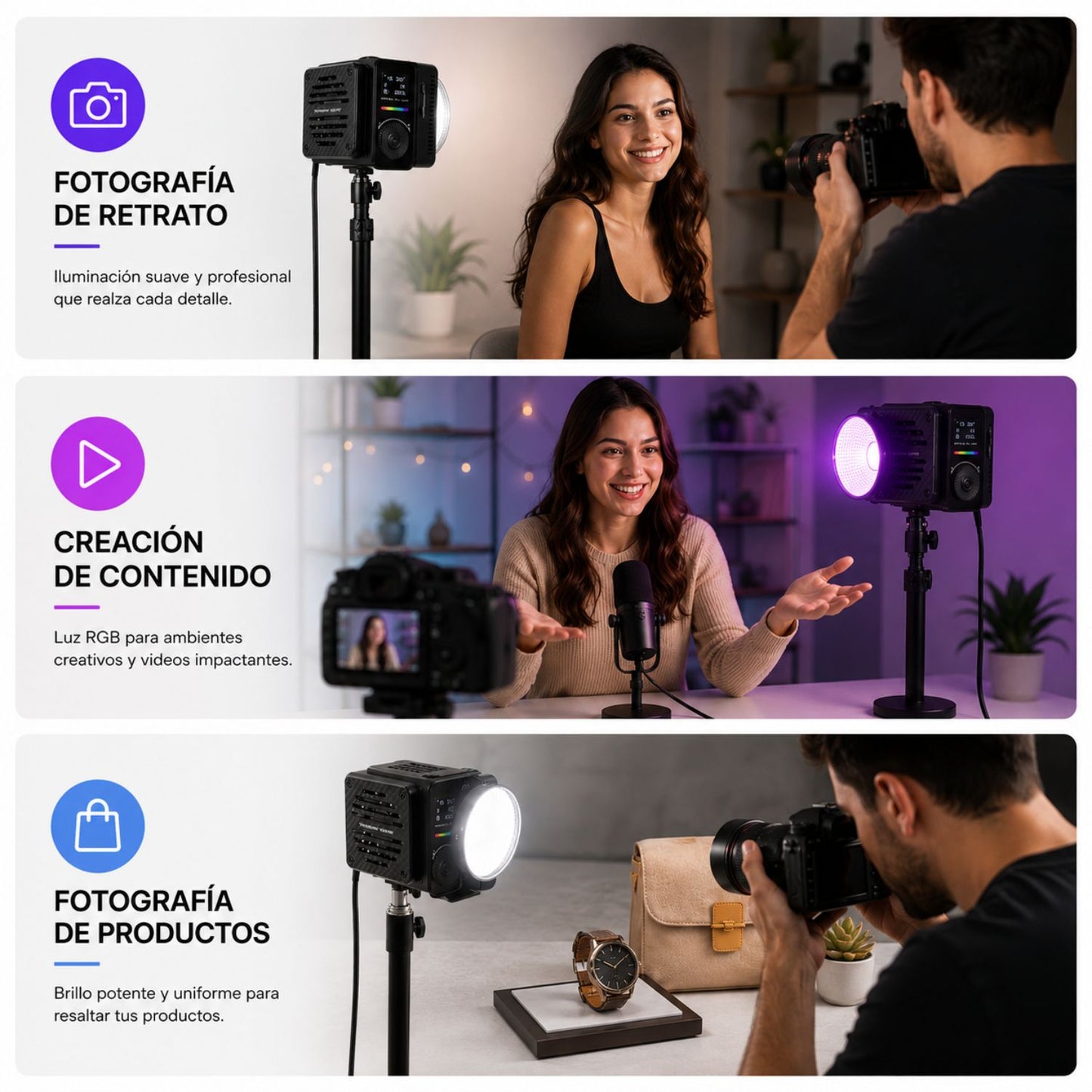 Luz LED RGB MX100