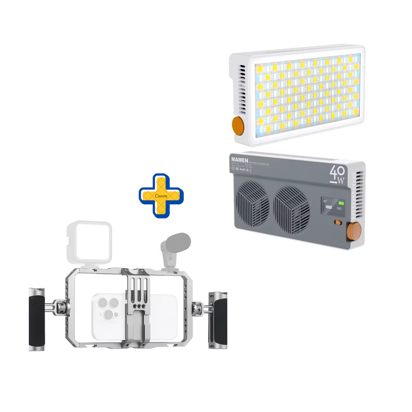 Jaula ALUMINIO + Luz LED 40W