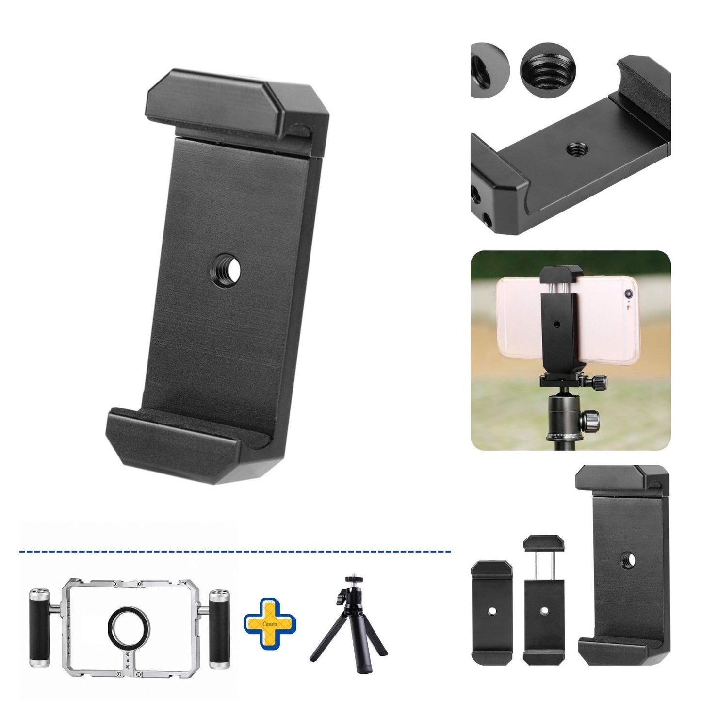 Jaula Magnética + Adaptador Universal + Mini Trípode