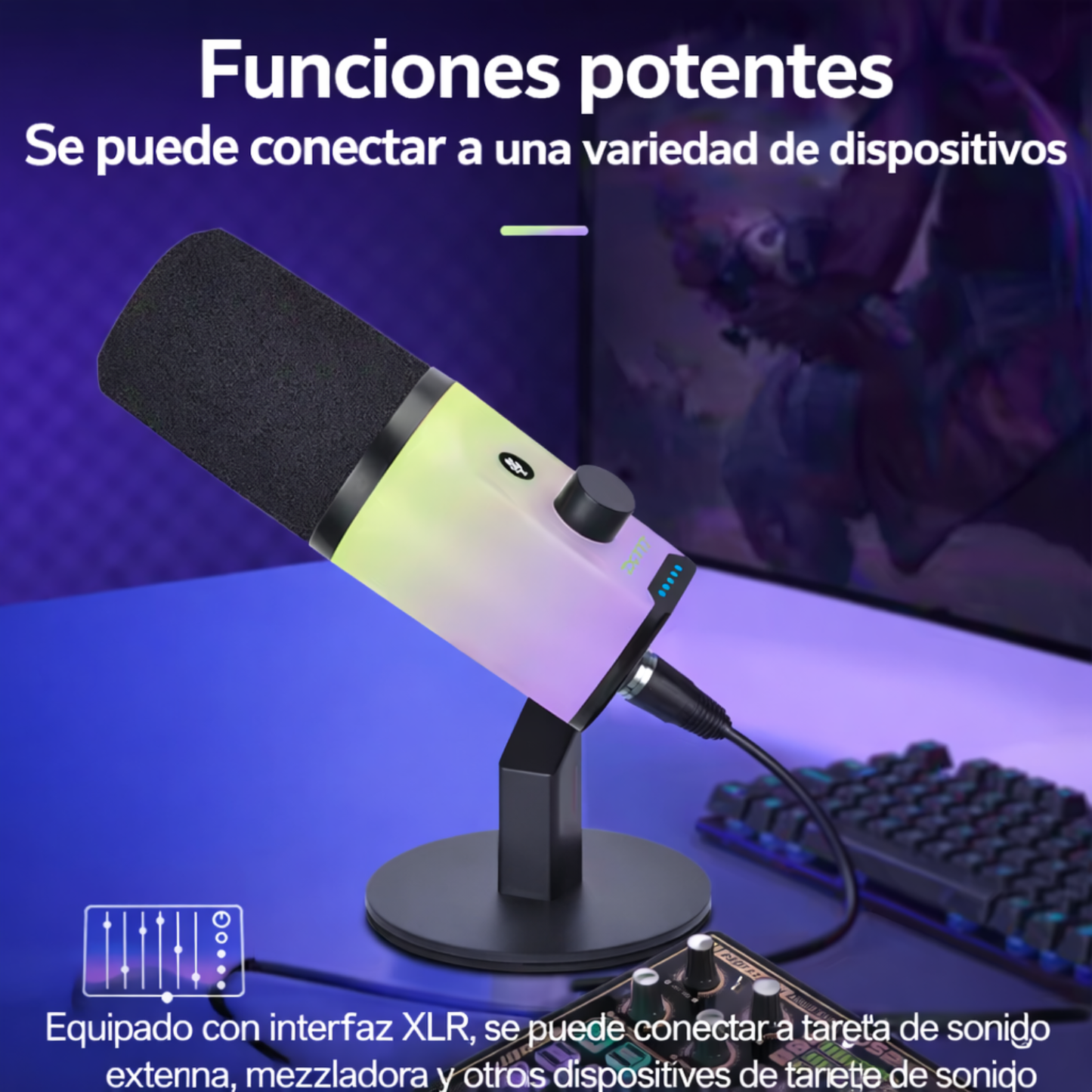 Microfono Dinamico con Cancelación de Ruido (PC)