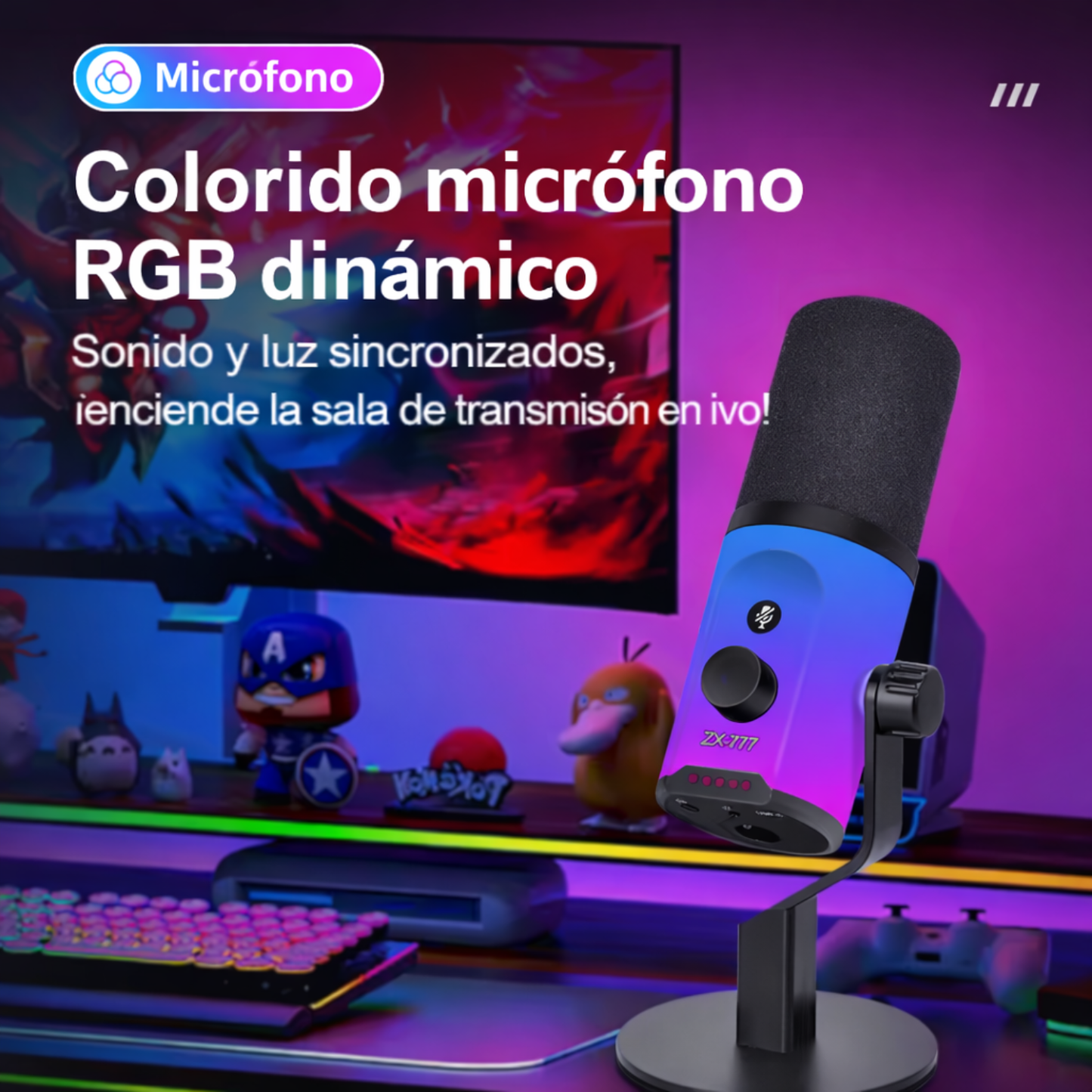 Microfono Dinamico con Cancelación de Ruido (PC)