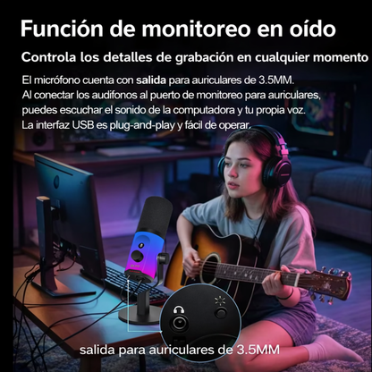 Microfono Dinamico con Cancelación de Ruido (PC)
