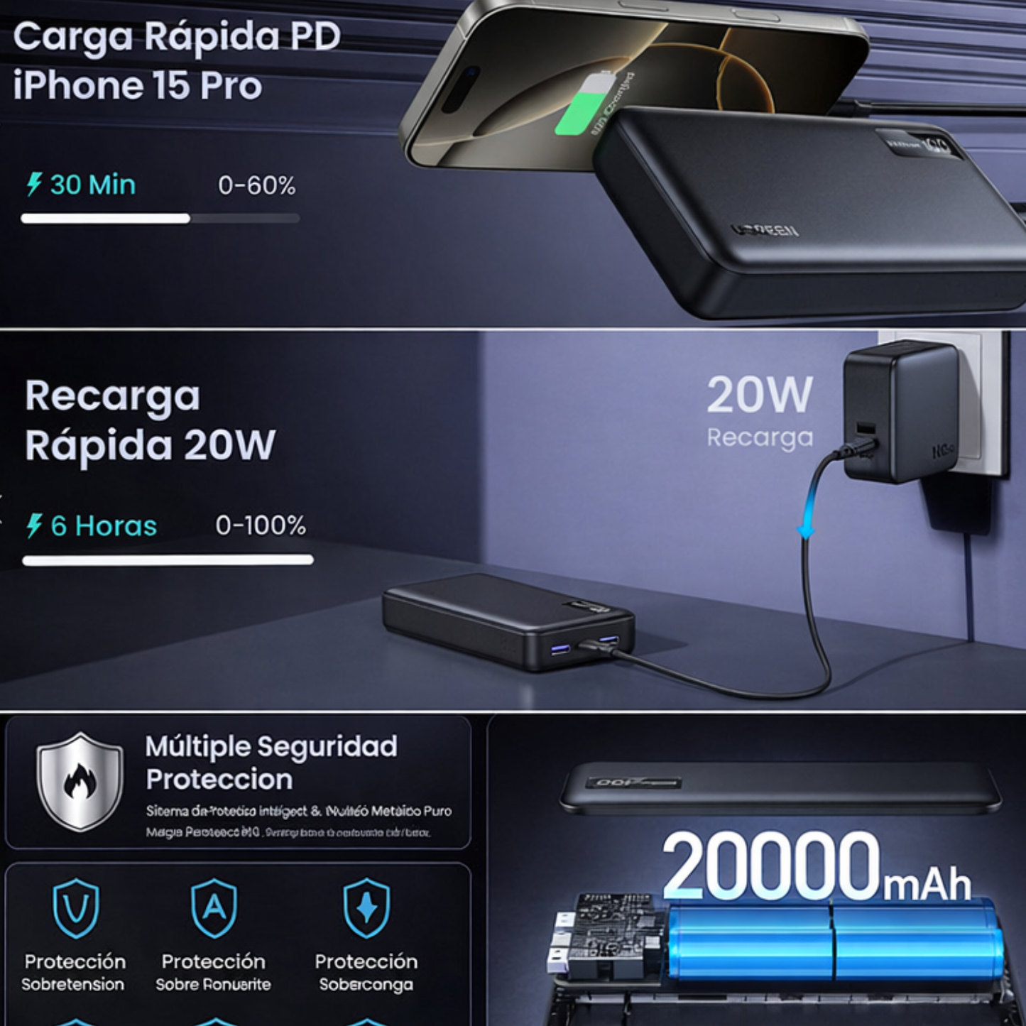 Power Bank UGREEN 20,000 mAh