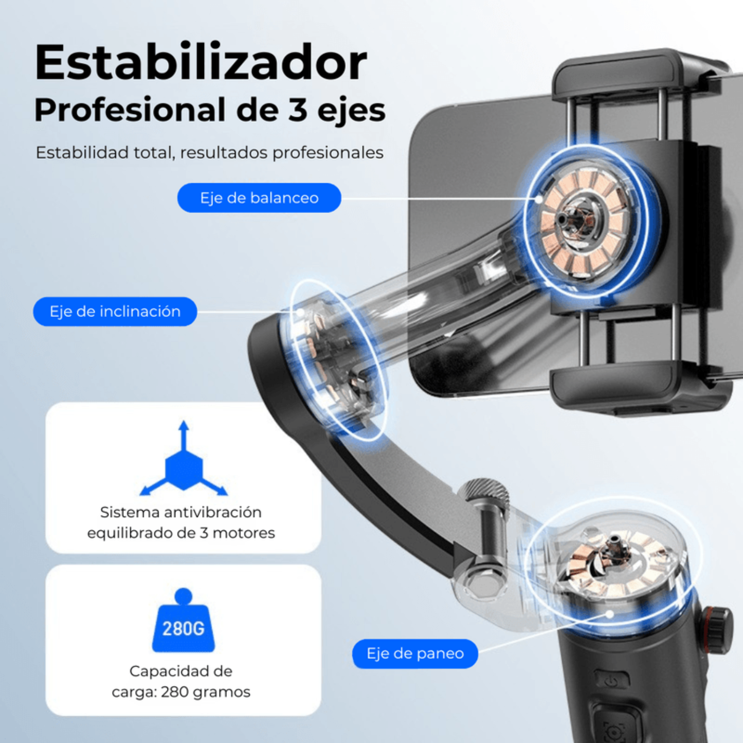 GIMBAL 3era Generación con IA – Kit Profesional