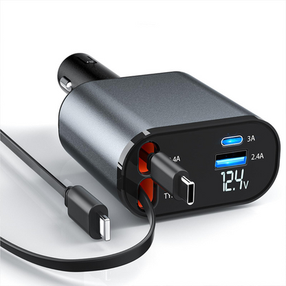 Cargador de coche 4 en 1 (Potencia 100W)